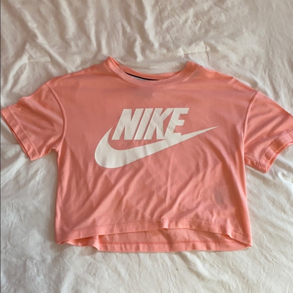 Pink Nike crop top